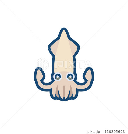 かわいいヤリイカのイラスト かわいいヤリイカのイラスト 110295698