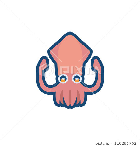 かわいいケンサキイカのイラスト 110295702