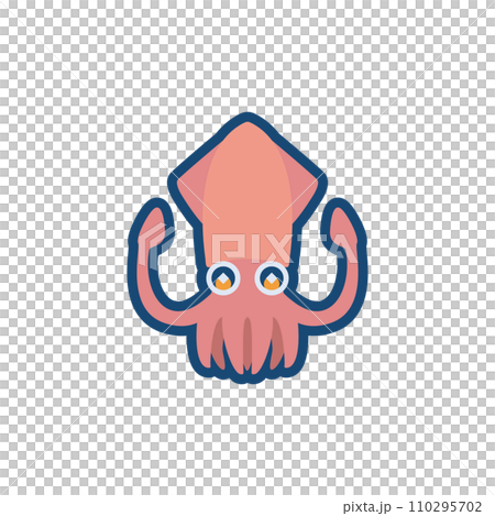 かわいいケンサキイカのイラスト 110295702