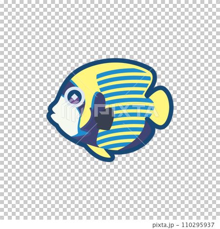 可愛的垂直鯖魚的插圖 可愛的垂直鯖魚的插圖 110295937