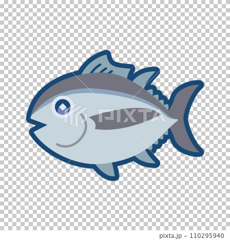 かわいいビンナガのイラスト	 110295940