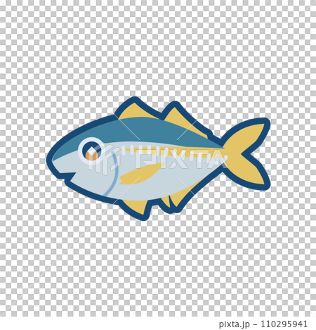 可愛的條紋竹莢魚的插圖 可愛的條紋竹莢魚的插圖 110295941
