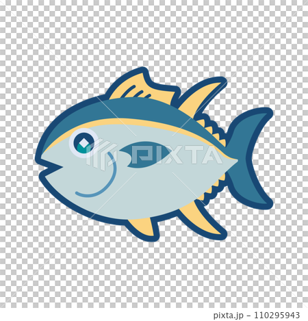 可愛的黃鰭金槍魚的插圖 110295943