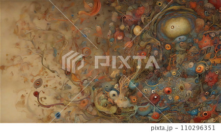 異世界の生物のいる風景　AI画像 110296351