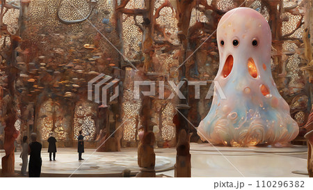 異世界の生物のいる風景　AI画像 110296382