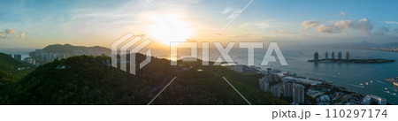 Aerial view of landscape in Sanya city, China 110297174