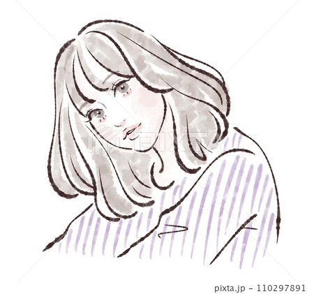 女性・女の子のイラスト素材 女性・女の子のイラスト素材 110297891