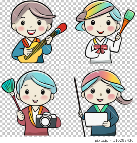 ギグエコノミー　職業　イラスト 110298436
