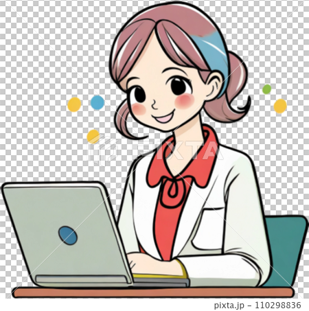 リモートワーク 女性 リモートワーク 女性 110298836