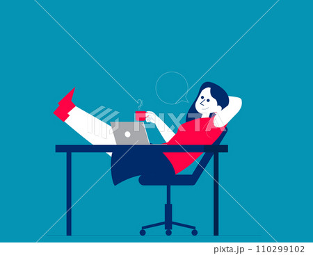 Coffee break. Business vector illustration concept 110299102
