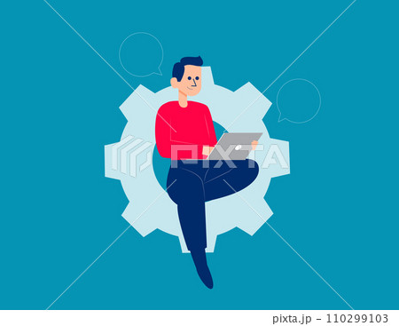 Person development and management. Business vector illustration concept 110299103
