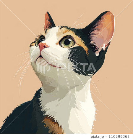 見上げる猫 AI画像のイラスト素材 [110299362] - PIXTA