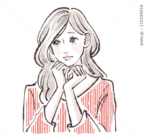 悩む/考える/落ち込む/不安/どうしよう/うーん/悲しい/疑問/切ない/迷走/解説/説明/注目/教え 悩む/考える/落ち込む/不安/どうしよう/うーん/悲しい/疑問/切ない/迷走/解説/説明/注目/教え 110299658