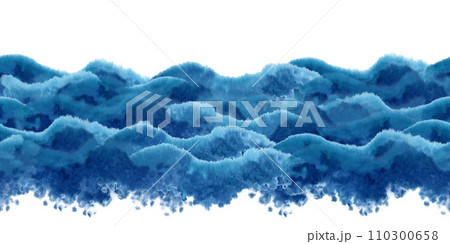 Watercolor blue seamless border for the image of the sea, waves, sky, clouds, background, abstract seascapes with texture. Illustrations isolated on a white background and created for design projects Watercolor blue seamless border for the image of the sea, waves, sky, clouds, background, abstract seascapes with texture. Illustrations isolated on a white background and created for design projects 110300658
