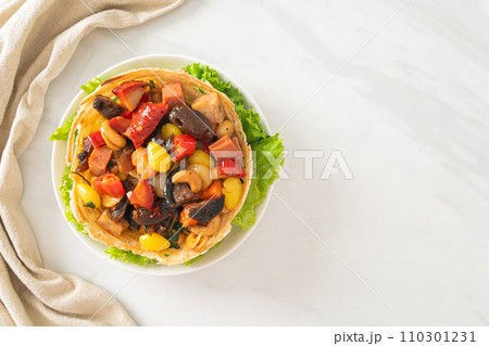 Stir fried mixed Chinese fruits .and nuts Stir fried mixed Chinese fruits .and nuts 110301231