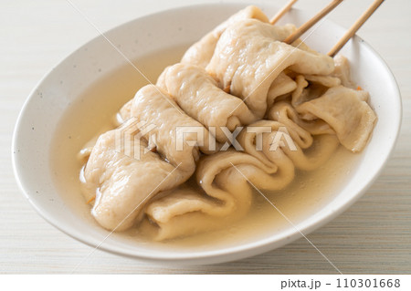 Odeng - Korean fish cake skewer in soup Odeng - Korean fish cake skewer in soup 110301668