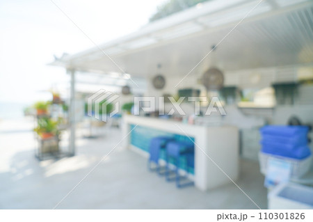 abstract blur bar near swimming pool for background abstract blur bar near swimming pool for background 110301826