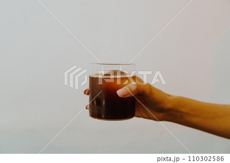 black coffee cold drip in glass 110302586