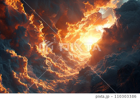 光輝く天国の門への道 壮大な永遠の平和への登り AI画像 45 光輝く天国の門への道 壮大な永遠の平和への登り AI画像 45 110303386