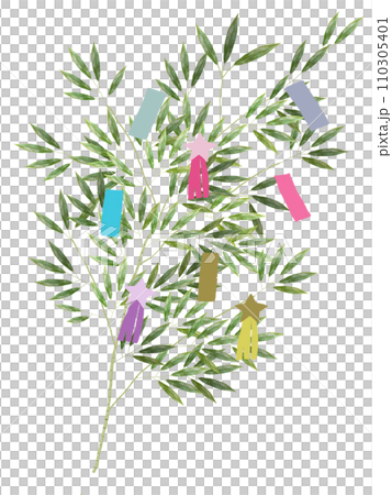 七夕竹白background_vert 110305401