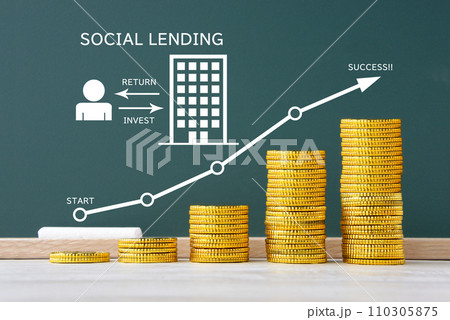 ソーシャルレンディングでお金を増やすイメージ 110305875