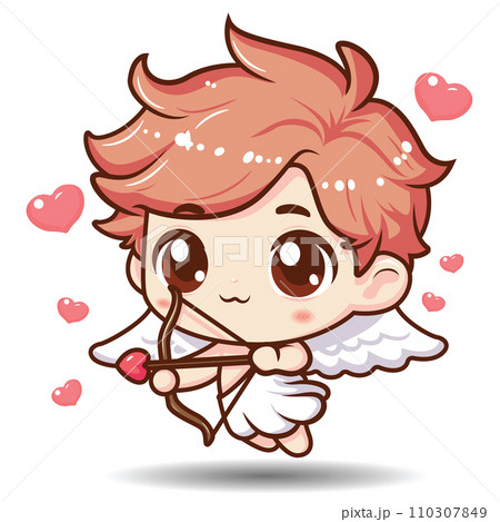 cute cartoon shibi Cupid character. 110307849