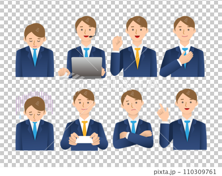 商務場合中男士的一組手勢 110309761