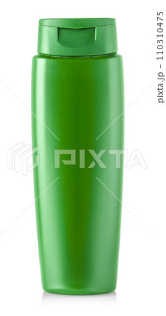 Green shampoo bottle Isolated on white background with clipping path Green shampoo bottle Isolated on white background with clipping path 110310475