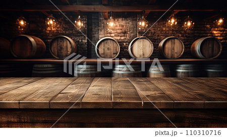 Table background with free space for your wine 110310716