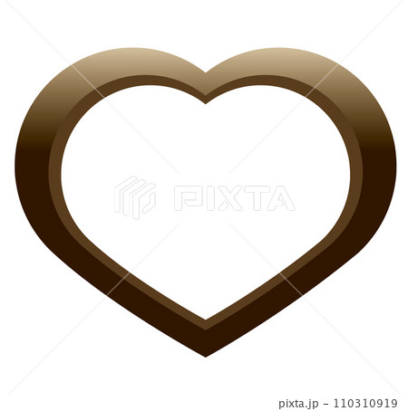 ビターチョコレートハートのシンプルなフレーム ビターチョコレートハートのシンプルなフレーム 110310919