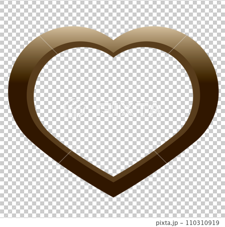 ビターチョコレートハートのシンプルなフレーム ビターチョコレートハートのシンプルなフレーム 110310919