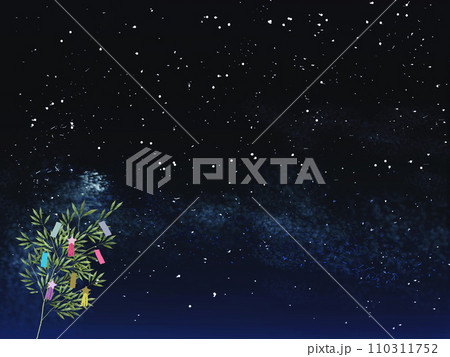 笹星空背景スペース_大横 110311752