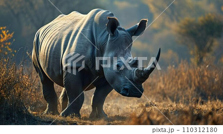 サバンナを歩くサイ3 110312180