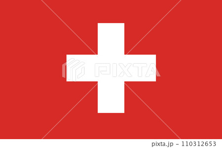 Switzerland national official flag symbol, banner vector illustration. Switzerland national official flag symbol, banner vector illustration. 110312653