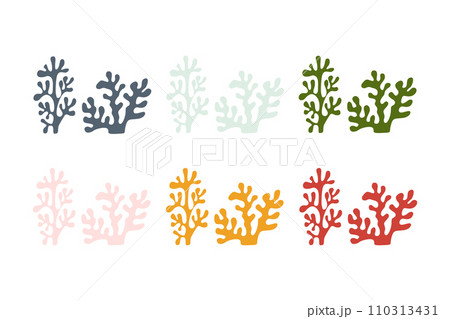 Abstract Seaweed Shape Aesthetic Element Vector Illustration Abstract Seaweed Shape Aesthetic Element Vector Illustration 110313431