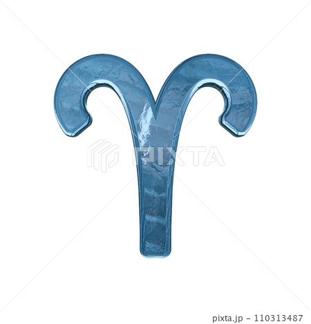 牡羊座 星占い 星座マーク シンボル　3D 110313487