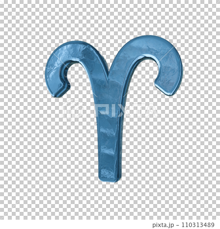 Aries horoscope constellation mark symbol 3D 110313489