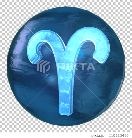 Aries horoscope constellation mark symbol 3D 110313493