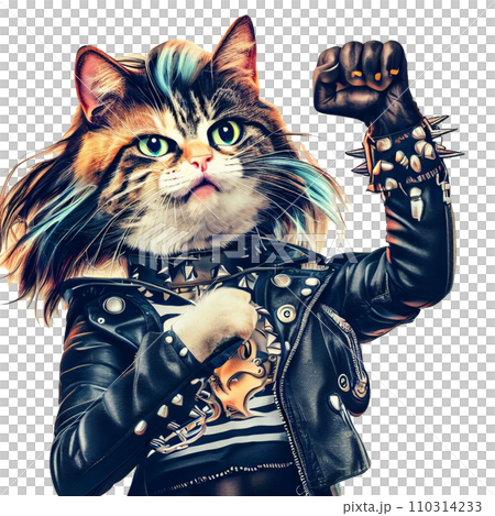 cat protesting - Stock Illustration [110314233] - PIXTA