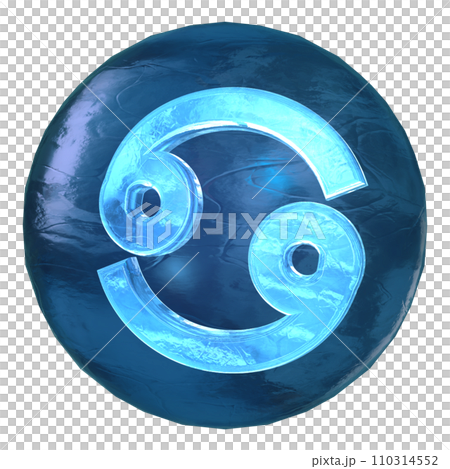 巨蟹座星座星座標記符號 3D 110314552
