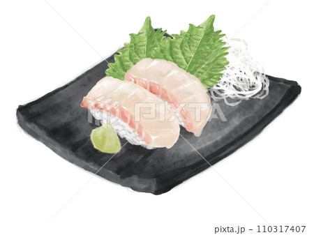 水彩の寿司_タイ01_5 水彩の寿司_タイ01_5 110317407