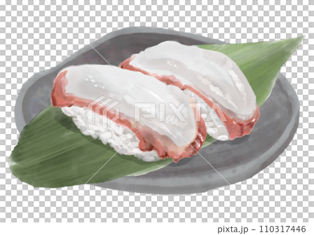Watercolor sushi_octopus 01_2 Watercolor sushi_octopus 01_2 110317446