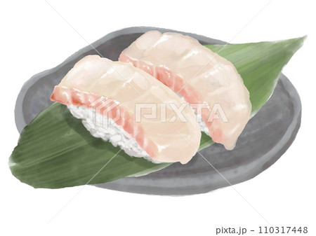 水彩の寿司_タイ01_2 水彩の寿司_タイ01_2 110317448