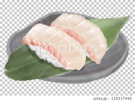 水彩の寿司_タイ01_2 水彩の寿司_タイ01_2 110317448