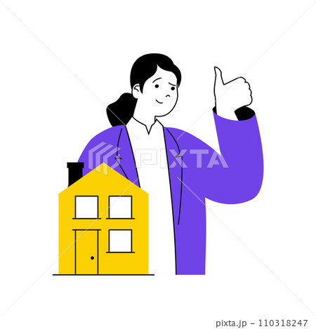 Contact us concept with cartoon people in flat design for web. Woman works as operator in customer support center or helpdesk office. Vector illustration for social media banner, marketing material. Contact us concept with cartoon people in flat design for web. Woman works as operator in customer support center or helpdesk office. Vector illustration for social media banner, marketing material. 110318247