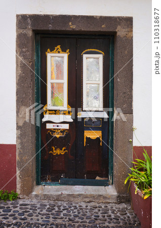 Old Door in Funchal, Madeira, Portugal. 110318677