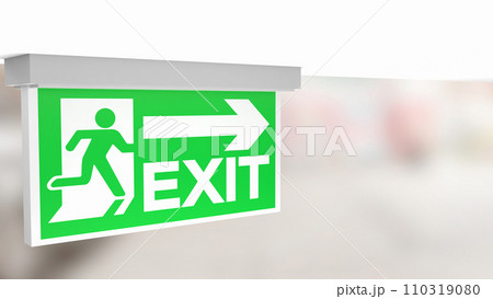 The exit sign for Background concept 3d rendering The exit sign for Background concept 3d rendering 110319080