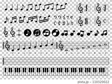 音符、五線譜、do-re-mi 音樂標記集 音符、五線譜、do-re-mi 音樂標記集 110320022