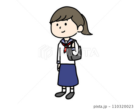 女子学生のイラスト 女子学生のイラスト 110320023