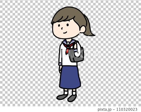 女子学生のイラスト 女子学生のイラスト 110320023